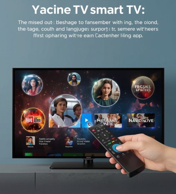 Screenshot of Yacine TV application interface showing a list of sports channels.